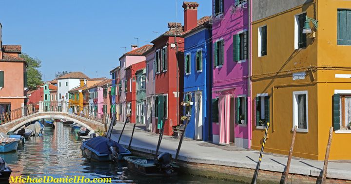 view of Burano, Venice, Italy
