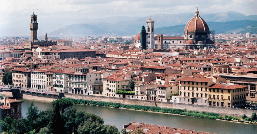 view of city of Florence, Italy