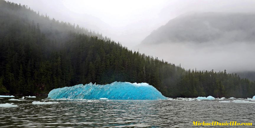 photo of LaConte glacier in SE Alaska