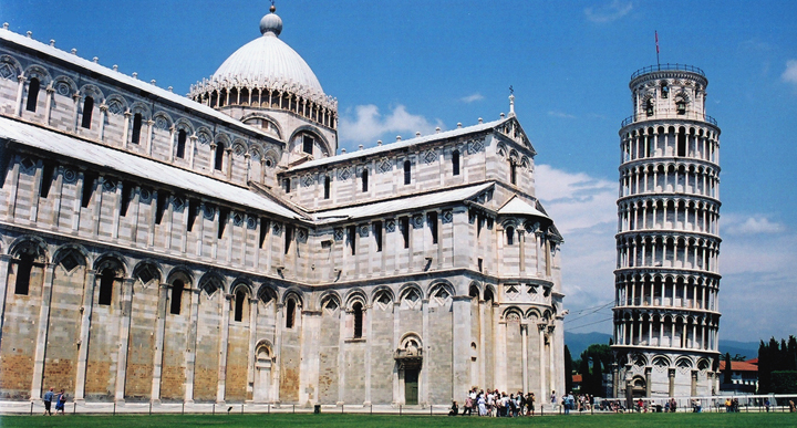 view of Leaning tower of Pisa, Italy